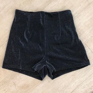 COPY - Charlotte Ruse High Rise Black Shine Shorts